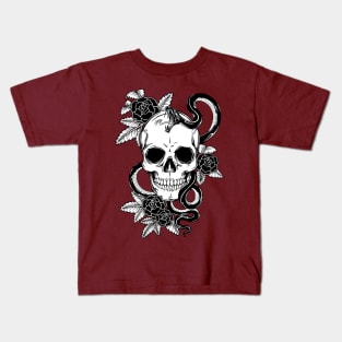 Skull Art Design - Snake Adornment Kids T-Shirt